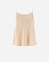 Herno Resort Top In Satin Effect In Beige