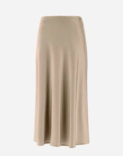 Herno Resort Skirt In Satin Effect In Chantilly