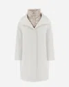 Herno Resort Coat In New Modern Double & Nylon Ultralight In Chantilly