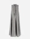 Herno Resort Dress In New Lino In Chantilly