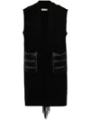 Herno Fringed Gilet In Black