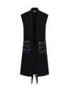 Herno Fringed Gilet In Black
