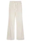 Herno Resort Cotton Trousers With Drawstring In White