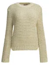 Herno Sequin-embroidered Alpaca-blend Corn-stitch Sweater In White