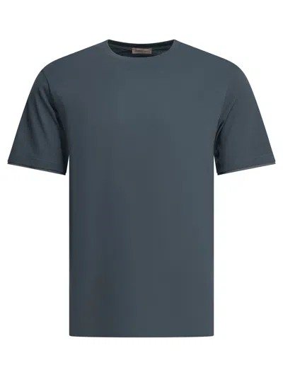 Herno Resort Crew Neck Short Sleeve T Shirt In Blue