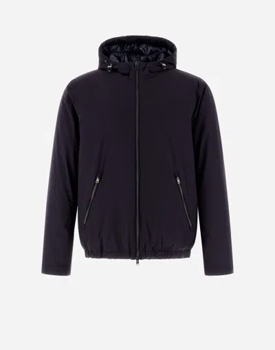 Herno Resort Bomber Jacket In Ponente In Dark Blue