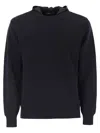 Herno Resort Double Cotton Knit And Nylon Hoodie In Black