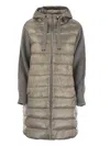 Herno Women Resort Down Jacket In Ultralight Nylon And Mesh In Burgundy