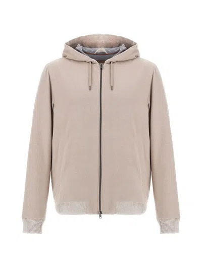 Herno Resort Drawstring Hoodie In Neutral