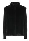 Herno Resort Faux Fur Jacket In Black
