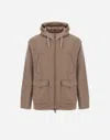 Herno Resort Field Jacket In Houndstooth Cashmere