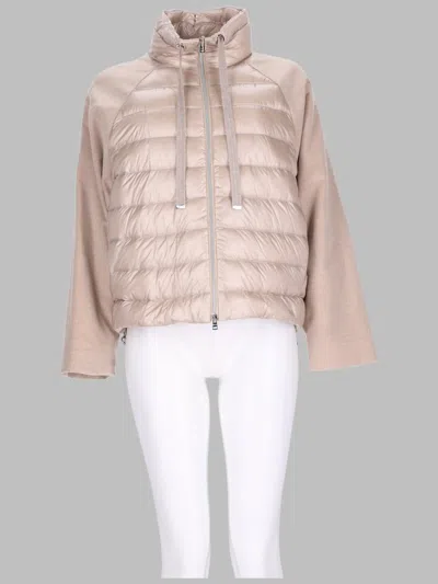 Herno Resort Flannel & Nylon Jacket In Pink
