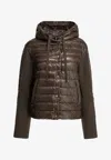 Herno Resort Glossy Down Jacket In Brown
