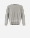 Herno Resort Sweater In Herringbone Plain Cashmere In Grey
