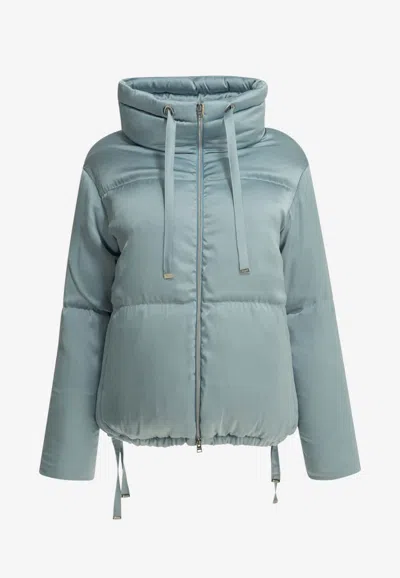 Herno Resort High-neck Padded Jacket In Green