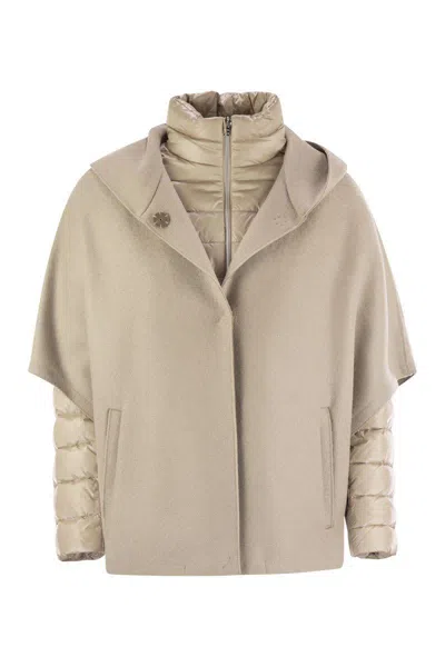 HERNO HERNO RESORT HOOD IN ULTRALIGHT WOOL AND NYLON