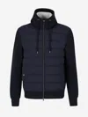 Herno Zip-up Hooded Down Jacket In Navy Blue