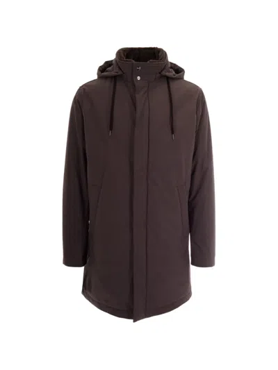 Herno Resort Hooded Parka In Brown
