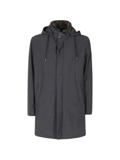 Herno Resort Hooded Parka In Gray