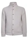 Herno Infinity Wool Bomber Jacket In Grey