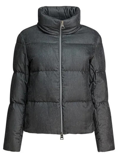 Herno "resort" Jacket In Bright Corduroy In Gray