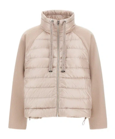 Herno Resort Jacket In Cashmere-feel Flannel And Nylon Ultralight In Neutral