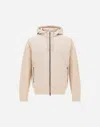 Herno Zipper Long Sleeve Down Jacket In Blue