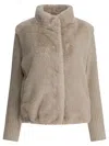 Herno "resort" Jacket In Faux Fur In Neutral