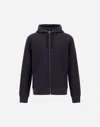 Herno Resort Jacket In Knit Effect Interlock And Travel Nylon Ponente In Blue