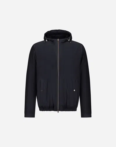 Herno Resort Jacket In Travel Nylon Ponente In Blue
