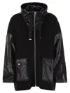 Herno Resort Jacket In Wool And Ultralight Nylon In Black
