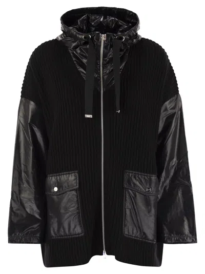 HERNO RESORT JACKET IN WOOL AND ULTRALIGHT NYLON