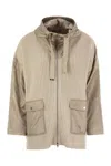 Herno Resort Jacket In Wool And Ultralight Nylon In Brown