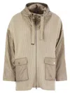 Herno Resort Jacket In Wool And Ultralight Nylon In Brown