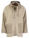 Herno Resort Jacket In Wool And Ultralight Nylon In Sand