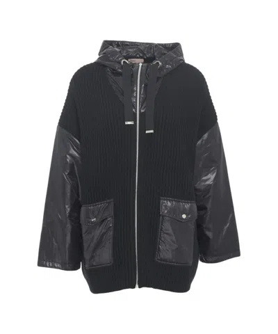 HERNO RESORT JACKET WITH HALF-ENGLISH KNIT