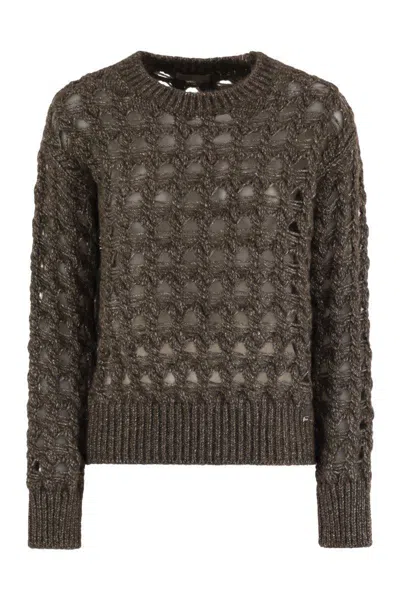 Herno Resort Jumper In Alpaca And Wool In Brown