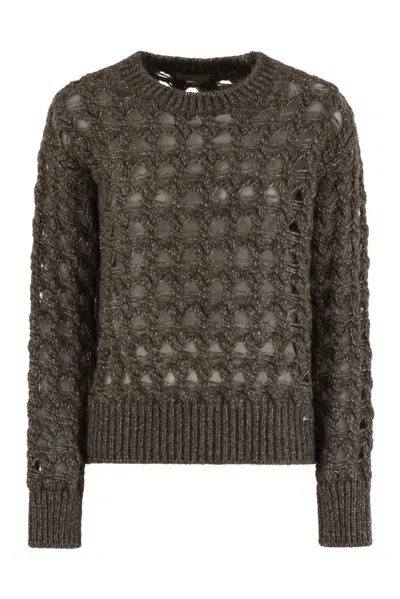 Herno Resort Jumper In Alpaca And Wool In Brown