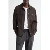 Herno Resort Shacket In Cotton Cashmere Knit In Brown