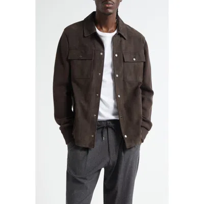 HERNO HERNO RESORT KNIT & SUEDE SHIRT JACKET