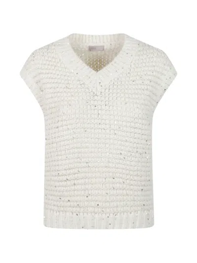 Herno Resort Knit Vest In White