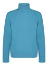 Herno Roll-neck Wool Jumper In Blue