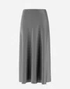 Herno Resort Skirt In Satin Effect In Grey