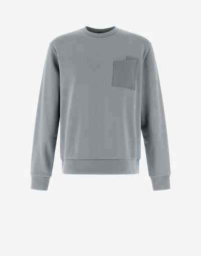 Herno Resort Sweatshirt In Cotton Sweater In Light Grey