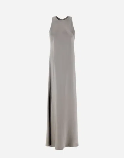 Herno Resort Dress In Satin Effect In Chantilly