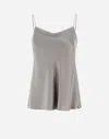 Herno Resort Top In Satin Effect In Light Grey