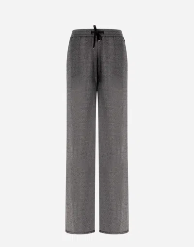 Herno Resort Trousers In Shine Through In Light Grey