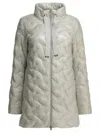 Herno Resort Quilted Long Down Jacket In Yellow