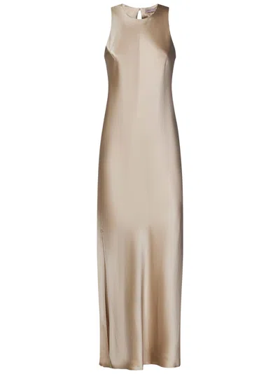 Herno Resort Long Dress In Beige