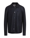 Herno Resort Man Coat Midnight Blue Size 50 Virgin Wool In Blue